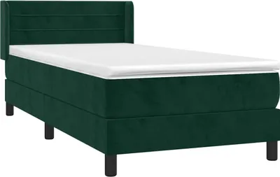Productafbeelding van vidaXL Boxspringbed met matras, donkergroen, 100x200 cm, fluweel