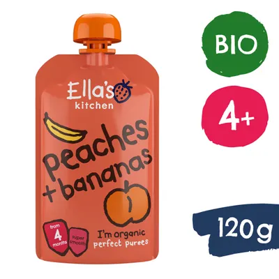 Immagine prodotto di Ella's Kitchen Banana biologica con pesca (120 g)