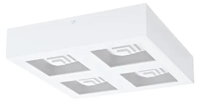 Immagine prodotto di Plafoniera Moderna Ferreros Acciaio Bianco 4 Luci Led Integrato 6,3W