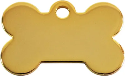 Produktbild von Adressanhänger mit Gravur - Knochen - klein - gold