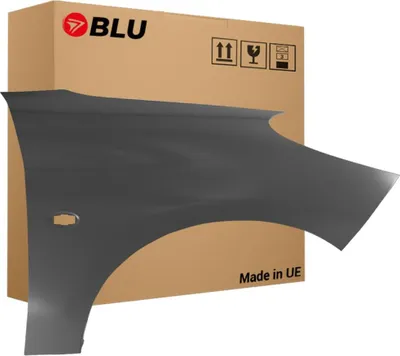 Image de BLU Aile Compatible avec Peugeot 206+ KTP Droite Grau Gris Shark Metallic | 2007-2014 | Avant | Peint| Prêt à Monter | Acier
