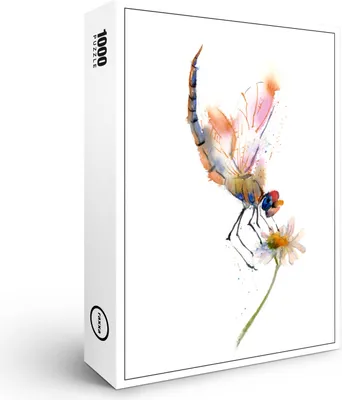 Produktbild von raxxa Premium-Puzzle "Dragonfly and flower", 1000 Teile