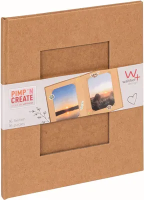 Produktbild von Walther, FA-090-P, Fotoalbum PIMP AND CREATE, 16,5x20 cm, braun