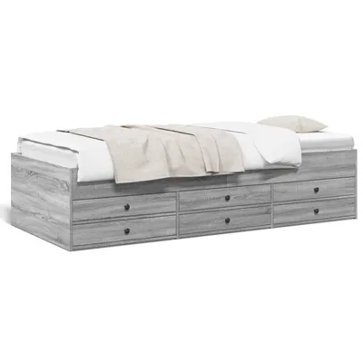 Produktbild von VidaXL 3280886, Sofabett, Grau, Eiche, Holz, 1930 mm, 930 mm, 455 mm