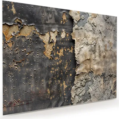 Produktbild von Glasbild 120x90cm in XXL für Wohnzimmer, Schlafzimmer Motiv Verwitterte Oberfläche