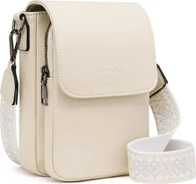 Immagine prodotto di MUIIKOLA borsa per cellulare donna RFID borsa a tracolla in pelle Z-apricot