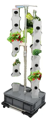 Zdjęcie produktu dla System uprawy hydroponicznej, 56 komór, zbiornik na wodę o pojemności 30 l, 220 V, wymiary 62 × 42 × 164 cm, waga netto 12 kg
