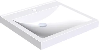 Immagine prodotto di KWC AR Lavabo singolo, QUADRO, MIRANIT, 600x125x530 mm, bacino rettangolare