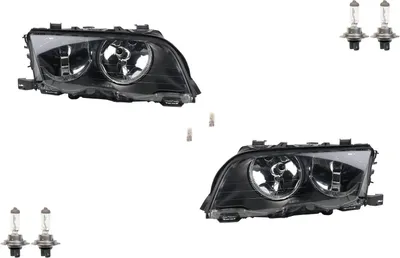 Obrázok produktu pre Johns, svetlomety vhodné pre BMW radu 3 E46 od 1998-2001 ?ierna Leuchtmit. Sada le. r.