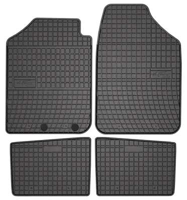 Productafbeelding van Rubberen automatten voor Dacia Spring vanaf 2021 (hatchback) – 4-delig, zwart, op maat – Wielganizator SolidPRO