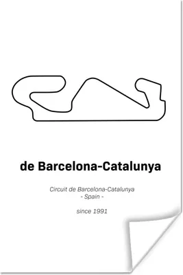 Produktbild von MuchoWow® Poster Formel 1 - Barcelona - Rennstrecke 40x60 cm - Plakate für die Wand - Poster Babyzimmer