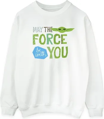 Produktbild von Star Wars - "The Mandalorian May The Force Be With You" Sweatshirt für Herren BI46516 (L) (Weiß)