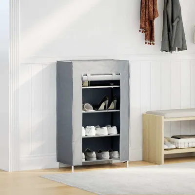 Produktbild von " "Schuhschrank/Flurschuhregal Skandinavisch - Schuhkommode - Grau 60,5x30x97 cm Vliesstoff NeuMöbel 2618219