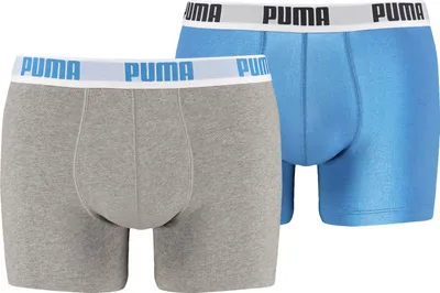 Produktbild von 2er Pack PUMA Basic Boxershorts blue / grey S