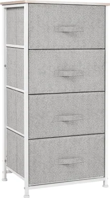 Image de Commode à tiroirs - Commode de salon - 4 tiroirs en tissu - Montage nécessaire - Meubles de salon