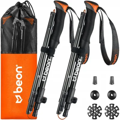 Obrázek produktu pro Nastavitelné, skládací turistické hole Beon Fold Lite, 2 kusy, hliník 7075, rukojeť z EVA