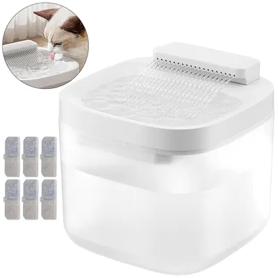 Produktbild von Automatischer Katzen- & Hunde-Trinkbrunnen, 3 L Wassertank, 3-fach-Filtersystem, Akku bis 10 Tage, mit LED-Nachtlicht, sicher & leicht zu reinigen