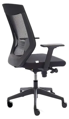 Produktbild von Rocada Ergoline 908-4, Gepolsterter Sitz, Netz-Rückenlehne, Schwarz, Schwarz, Stoff, Schaum, Technopolymer