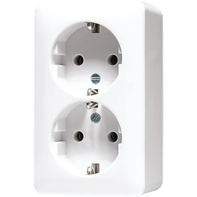 Produktbild von JG Schuko-Steckdose 6020AWW AP600 2-fach alpinweiss