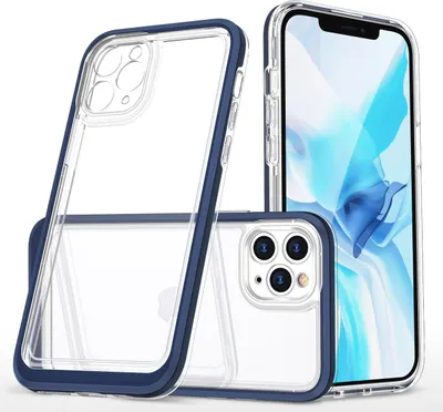 Obrázek produktu pro Průhledný kryt Etui s rámečkem pro Iphone 11 Pro Max Blue