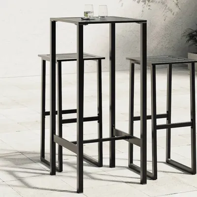 Produktbild von CLORIS Bartisch Schwarz 50x50x110 cm Pulverbeschichteter Stahl - Gartentische 4009267