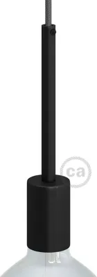 Immagine prodotto di Creative-Cables Kit portalampada E27 cilindrico in Metallo con serracavo da 15 cm - Nero