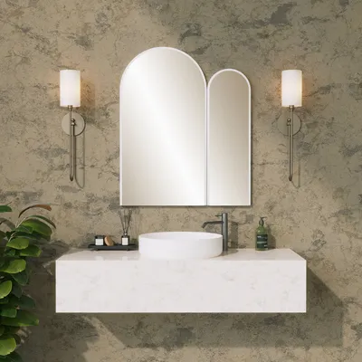 Produktbild von Skye Decor, Classe Mirror - White, Dekorativer Spiegel, 100 % MDF, Weiß, 2 x 60 x 73 cm