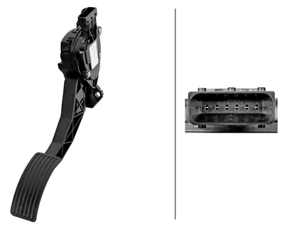 Produktbild von Sensor Fahrpedalstellung Schaltgetriebe 6-polig HELLA für u.a. CHANGAN