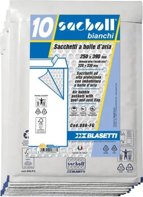 Obrázek produktu pro Blasetti Sacboll Bianchi, Bílá, Polyetylen, 10 kusů, Itálie