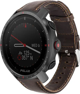 Produktbild von Strap-it Polar Grit X Pro Lederarmband (Dunkelbraun)