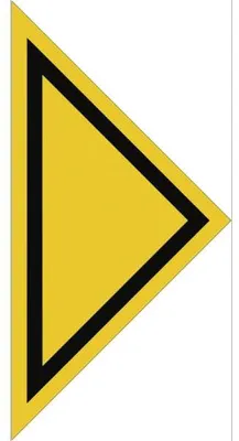 Produktbild von Dreifke® Schild Richtungspfeil für Gashaupthahn, Alu, 200 mm