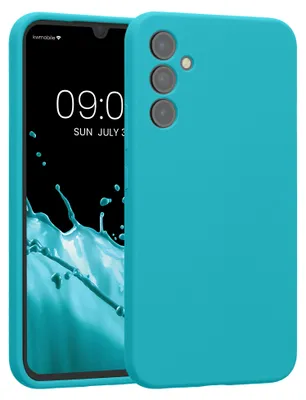 Produktbild von kwmobile Hülle kompatibel mit Samsung Galaxy A34 5G - Hülle Silikon gummiert - Handyhülle - Handy Case in Cool Glacier