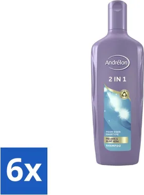Immagine prodotto di Andrélon Shampoo 2 in 1 - Deterge e condiziona - 300 ml - Confezione risparmio - 6 pezzi