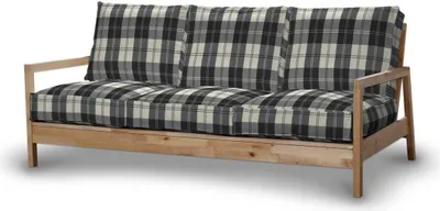 Produktbild von Dekoria Bezug für Lillberg 3-Sitzer Sofa, schwarz- weiss, Sofahusse, Lillberg 3-Sitzer