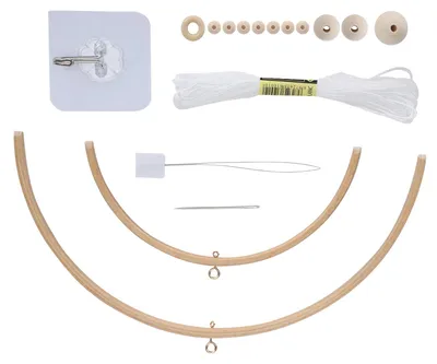 Produktbild von Bausatz für Windspiele – DIY-Bastelset – Glöckchen – Holz – Mobile für das Babybett – Windspiel-Anhänger