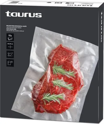 Immagine prodotto di Taurus Confezione di Sacchetti per Sottovuoto 30x35cm 50 Pezzi