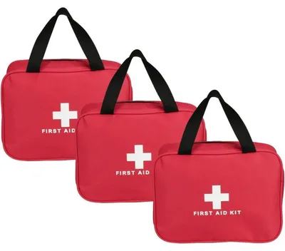 Immagine prodotto di Kit di pronto soccorso in nylon, rosso, confezione da 3 (borse da cintura)