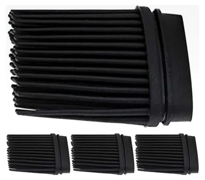 Produktbild von 4 Stück Silikonpinselköpfe für Grill und Gebäck, hitzebeständig, schwarz, Ersatzbürsten für Ölanwendung, leicht transportierbar und waschbar