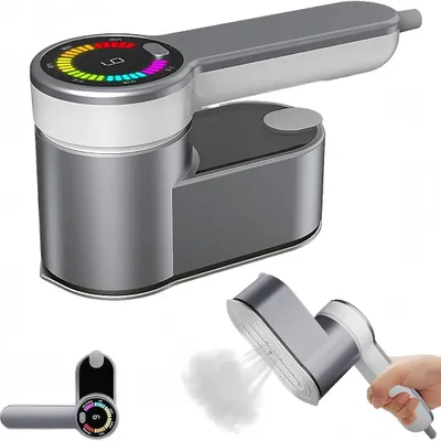 Produktbild von Reise Dampfglätter, 1200W Tragbarer Reise Bügeln mit 120 ml Wassertank, 2-in-1 Handheld Dampfbügeleisen, 6 Dampfstufen&LED-Display für Kleidung