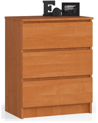Obrázek produktu pro Komoda K60 Olivové dřevo 3 zásuvky - Elegantní úložný prostor