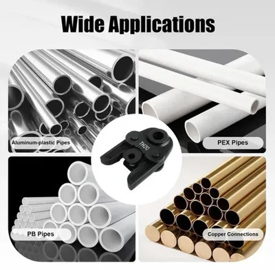 Imagen del producto de Pinza para crimpar - Negra - Para tubos de aluminio y plástico - Acero inoxidable - Diseño compacto