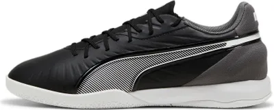 Produktbild von Puma King Match IT Fußballschuhe Unisex schwarz weiß grau Gr 48