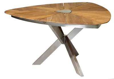 Produktbild von Diamond Garden Lyon Triangel Tisch Edelstahl/Recycled Teak