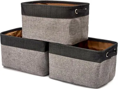 Produktbild von Famanu Aufbewahrungsbox Set - Faltbare Organizer in Grau und Beige