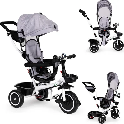 Produktbild von Dreirad mit drehbarem Sitz 360' ECOTOYS, grau