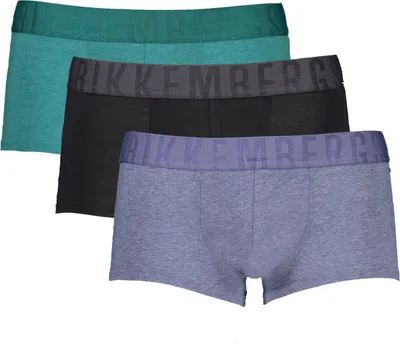 Produktbild von Bikkembergs Boxer 3er Pack Grün Blau Schwarz Elastisch : Größe - XL Größe: XL