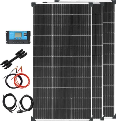 Obrázek produktu pro 12V sada solárních panelů, výkon 360W, regulátor nabíjení součástí balení, 360W solární sada