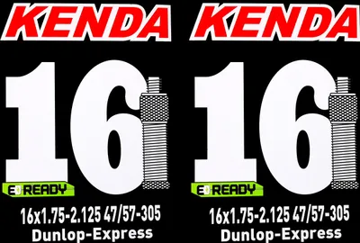 Produktbild von 2x Kenda Schlauch Fahrradschlauch 16" DV x 1.75 - 2.125 Blitz Dunlop E-Ready
