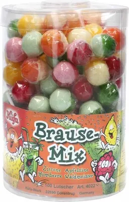Produktbild von Küfa Brause Mix Lutscher in 4 Geschmacksrichtungen 100 Stück 1800g