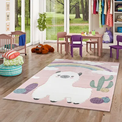 Produktbild von Kinder Teppich Maui Kids Alpaka Wüstenlandschaft Bunt, Größe:200x290 cm